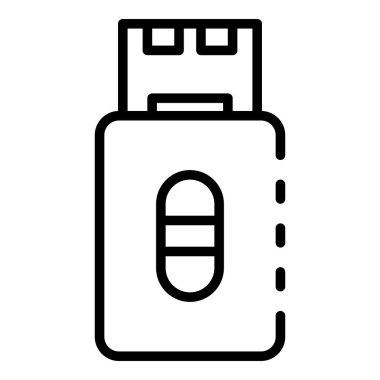 USB kart simgesi, anahat stili