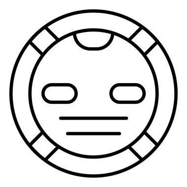 Robot elektrikli süpürge ikonu, taslak biçimi