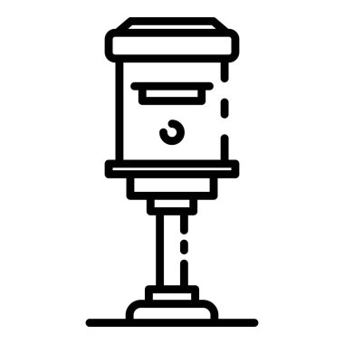 Daire posta kutusu simgesi, anahat stili