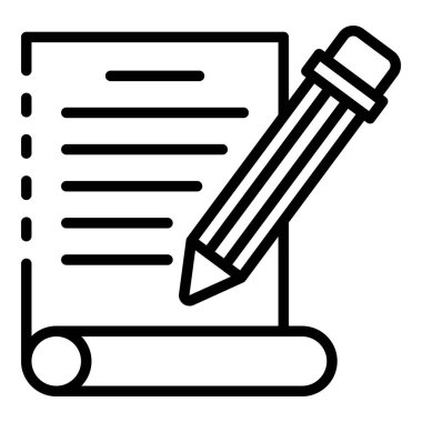 Kalem yazma harfi simgesi, anahat stili