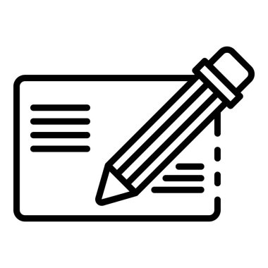 Alıcı bilgi simgesi deftere naklet, anahat stili