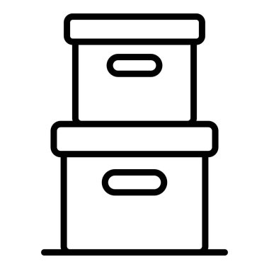 Yığın teslim kutusu simgesi, anahat stili