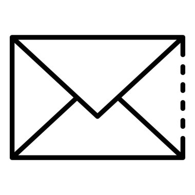 Yeni mektup zarf simgesi, anahat stili