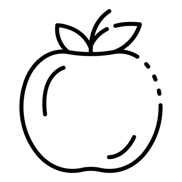 Icône persimmon entière, style contour — Image vectorielle