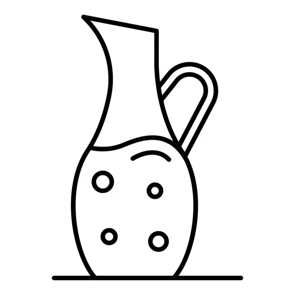 Icono de la jarra de aceite de pescado, estilo de esquema — Archivo Imágenes Vectoriales