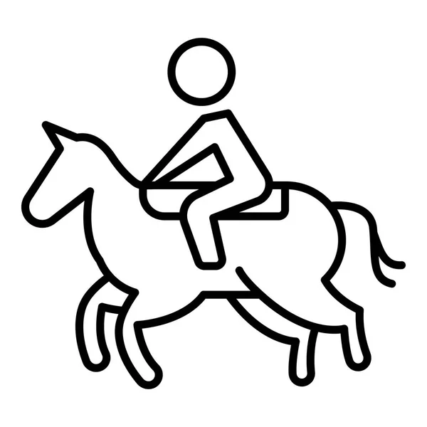 Ícone de equitação ganhar cavalo, estilo esboço —  Vetores de Stock