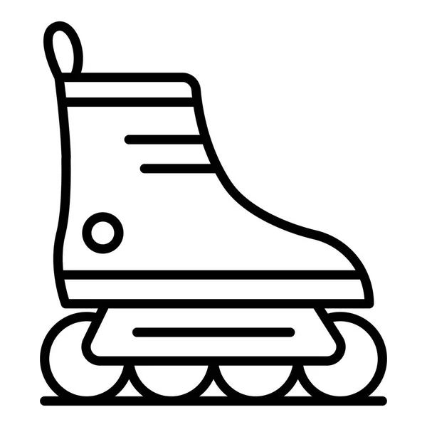 Icono de patines deportivos en línea, estilo de esquema — Vector de stock