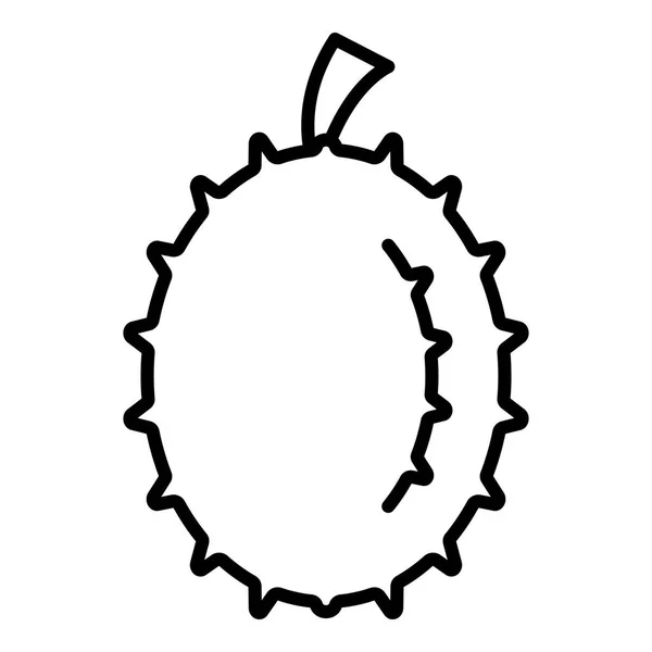 Sabroso icono de durian, estilo de contorno — Vector de stock