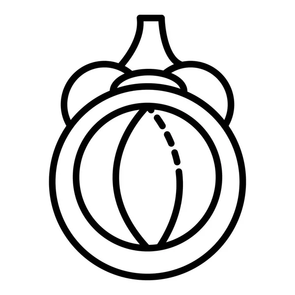 Refresh mangosteen icon, outline style — стоковый вектор