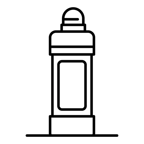 Icône de bouteille de nettoyant de toilette, style contour — Image vectorielle