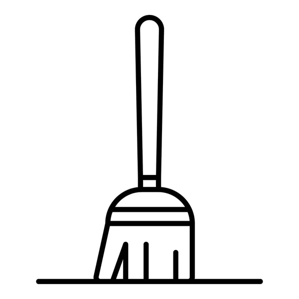 Clean mop icon, outline style — ストックベクタ