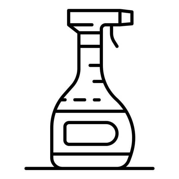 Spray cleaner bottle icon, outline style — Stock Vector