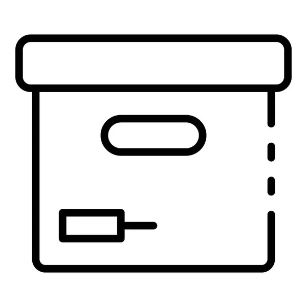 Icono de caja de entrega, estilo de esquema — Vector de stock