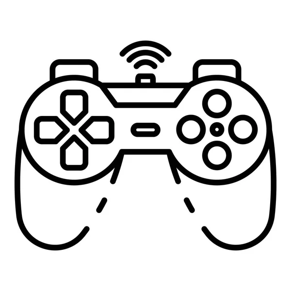 Icono de joystick inalámbrico, estilo de esquema — Vector de stock