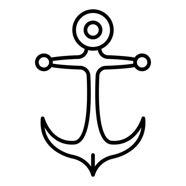 船舶锚图标,轮廓样式 — 图库矢量图片