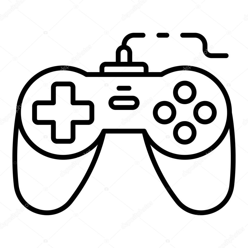 Arcade joystick icon. Outline arcade joystick vector icon for web design isolated on white background