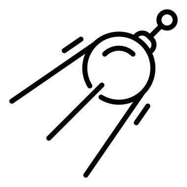 Space Earth uydu simgesi, anahat stili