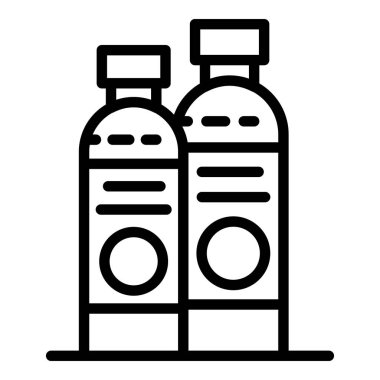 Balık yağı şişe simgesi, anahat tarzı