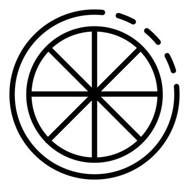 Yarım Turuncu simge, anahat stili