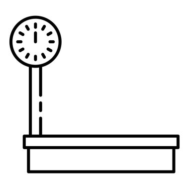 Boks ölçekler simgesi, anahat stili