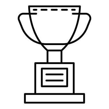 Boks altın fincan simgesi, anahat tarzı