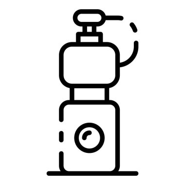 Bisiklet su şişesi simgesi, anahat tarzı