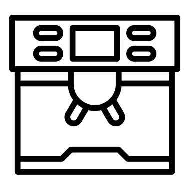 Profesyonel kahve makinesi simgesi, taslak biçimi