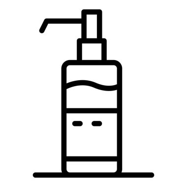 Creme kahve dispenseri simgesi, anahat stili