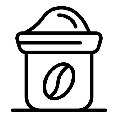 Kahve tahıl pot simgesi, anahat tarzı