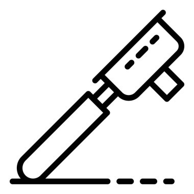 Araç kahve makinesi simgesi, anahat stili