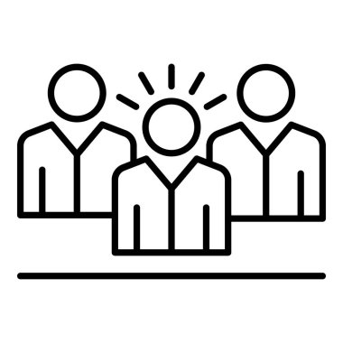 Kurumsal iş kişileri simgesi, anahat stili