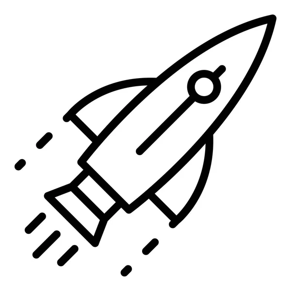 Ícone de foguete voador, estilo esboço —  Vetores de Stock