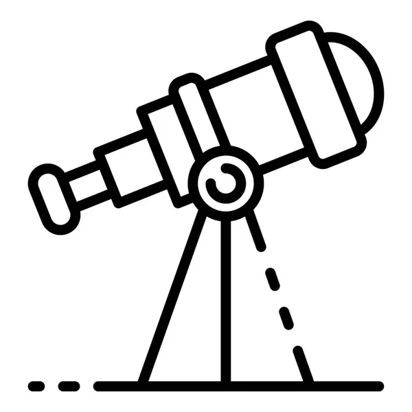 Telescope icon, outline style — Stock Vector