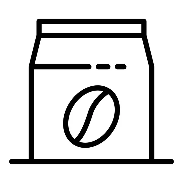 バリスタコーヒーパッケージのアイコン、アウトラインスタイル — ストックベクタ