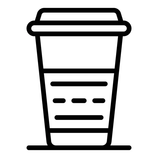 Ambil dan pergi ikon kopi, outline gaya - Stok Vektor