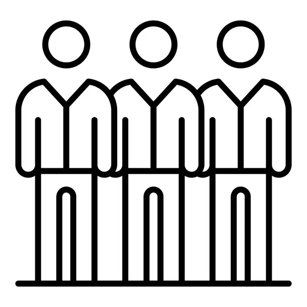 Иконка группы корпоративных людей, стиль набросков — стоковый вектор