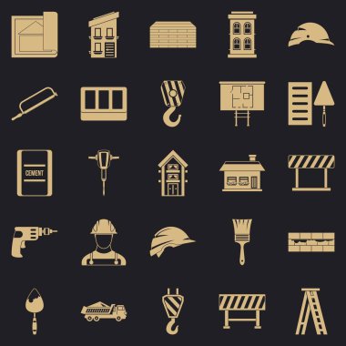 Kıyafet Icons set, basit tarzı