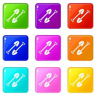 Benim kutsal kişilerin resmi set 9 renk koleksiyonu kürek