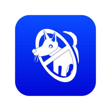 Hiçbir köpekler simge mavi vektör