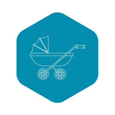 Bebek arabası simgesi, anahat stili