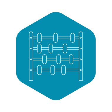 Çocuk abaküs simgesi, anahat stili