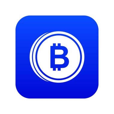 Jeton yarasa simgesi dijital mavi