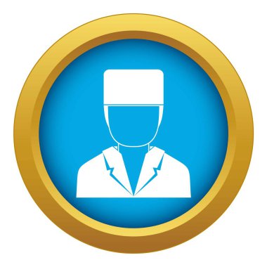 Doktor sembol izole mavi simge vektör