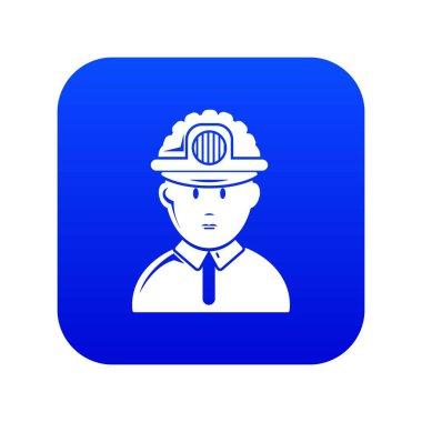 Madenci mavi simge vektör