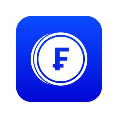 Frangı sikke simgesi dijital mavi