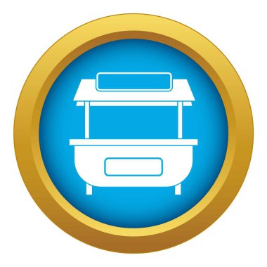 Boş sayaç gölgelik simge mavi vektör