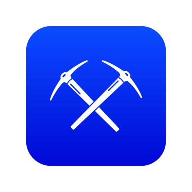 Madencilik kazma simgesi mavi vektör