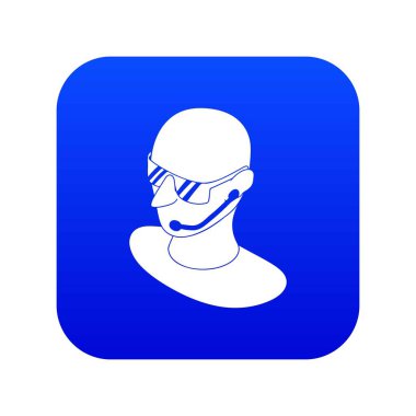 Güvenlik adam simge mavi vektör