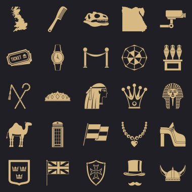 Firavun Icons set, basit tarzı