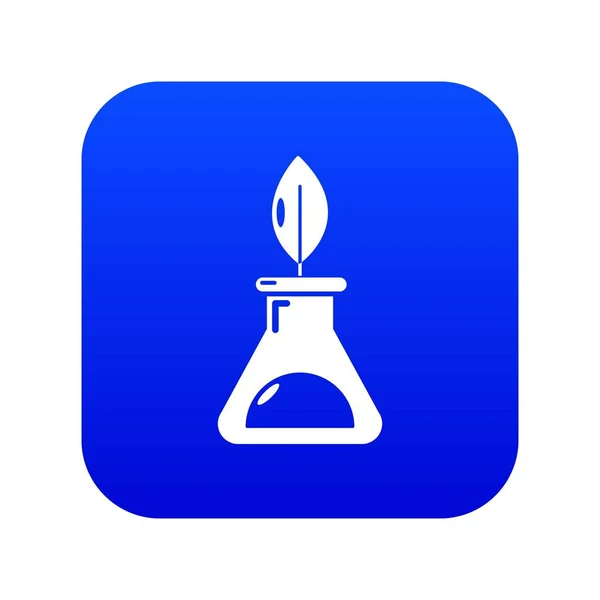 Ökologie Chemikalien Reagenzglas Symbol blauer Vektor — Stockvektor